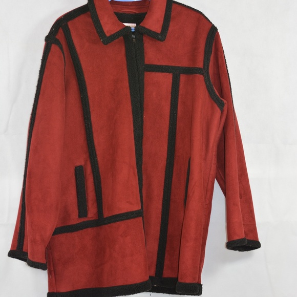 Colwater Creek Faux Sheepskin Jacket SZ XL - Picture 1 of 7
